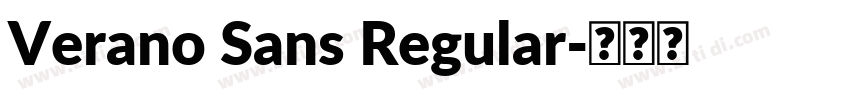 Verano Sans Regular字体转换